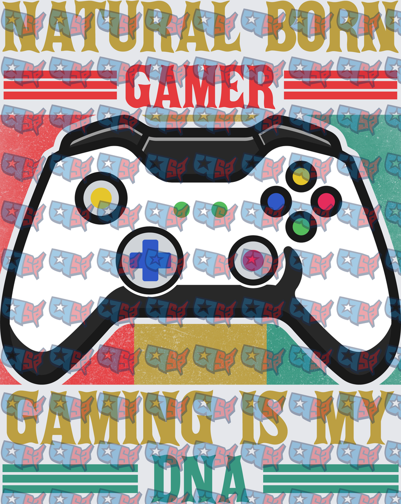 Natural Born Gamer Gaming Is My DNA Controller (DTF)