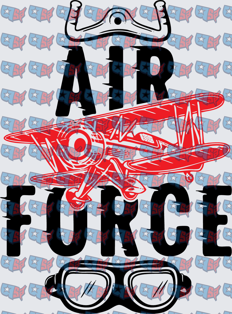 Air Force Biplane Pilot Goggles Bold Design (DTF)