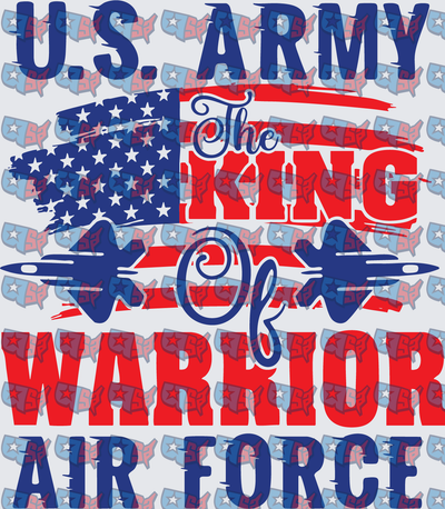 US Army The King Of Warrior Air Force American Flag (DTF)