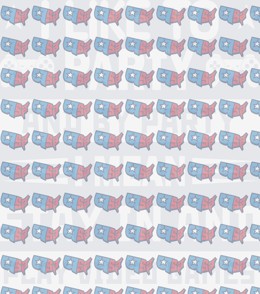 Patriotic USA Map Pattern Red White Blue Stars (DTF)