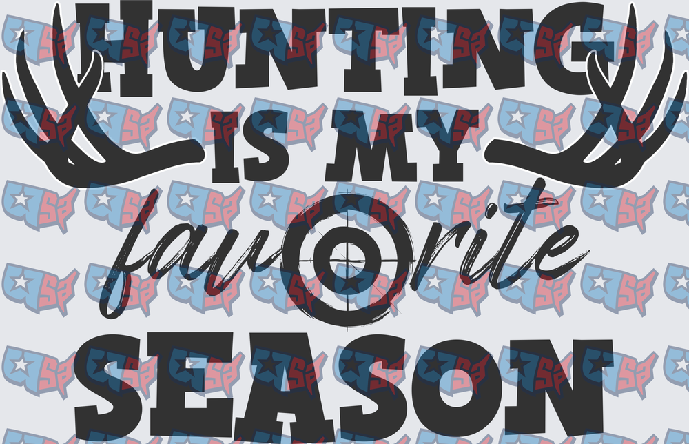 Hunting Is My Favorite Season Antlers Scope (DTF)