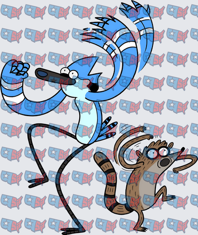 Blue Jay and Raccoon Duo Freaking Out (DTF)