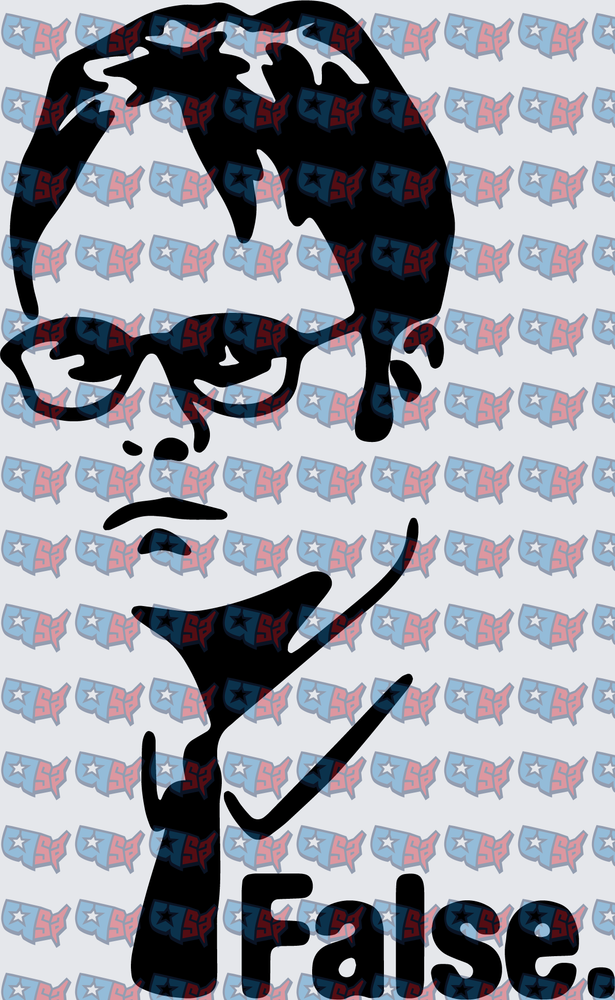 Dwight Schrute False Silhouette Portrait (DTF)