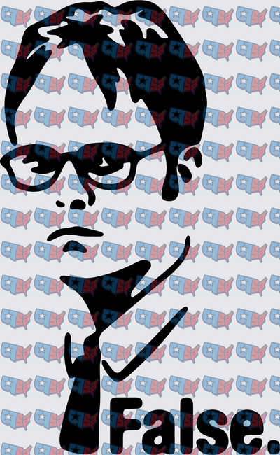 Dwight Schrute False Silhouette Portrait (DTF)