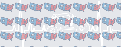 Patriotic USA Map UTV Heartbeat (DTF)