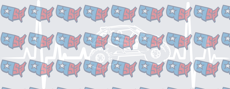 Patriotic USA Map UTV Heartbeat (DTF)