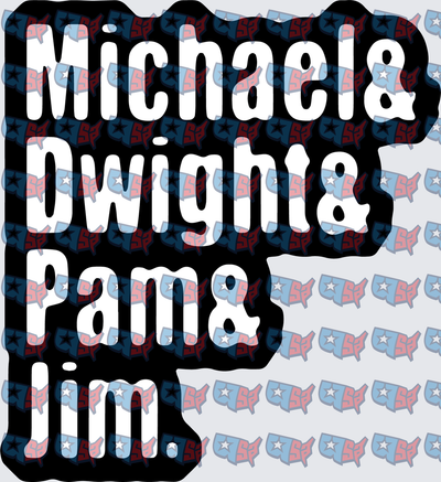Michael Dwight Pam & Jim The Office Characters (DTF)