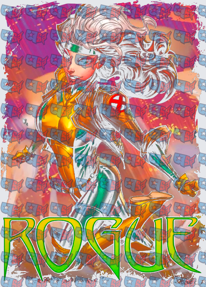 Rogue X-Men Marvel Mutant Comic Art Design (DTF)