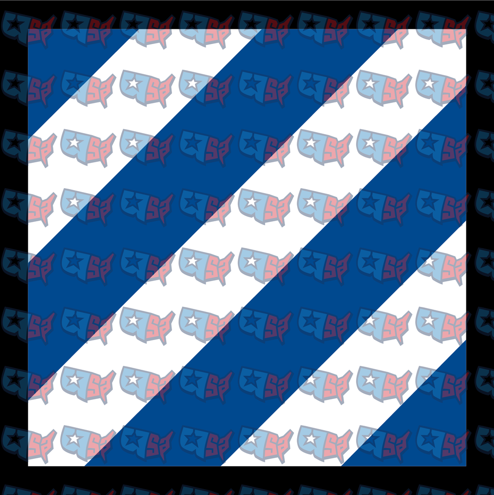 Patriotic USA Map Stars Diagonal Stripe Pattern (DTF)