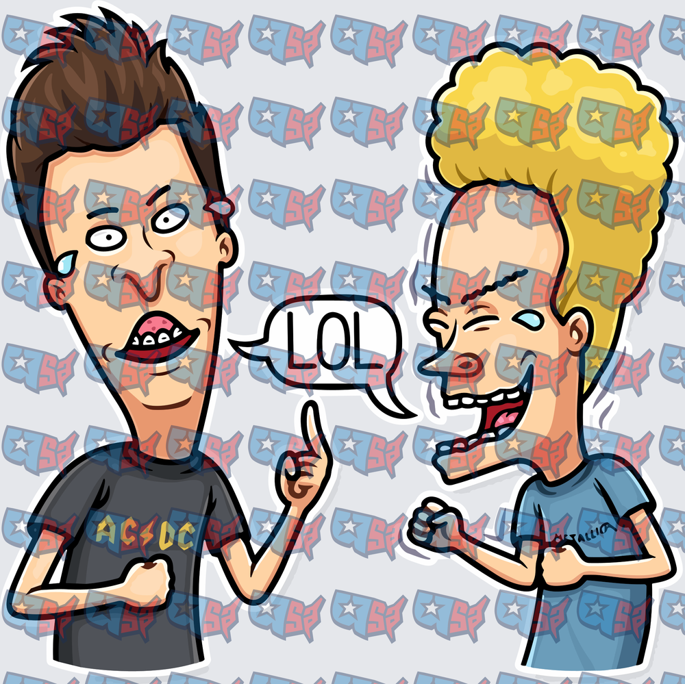 Beavis And Butt-Head LOL Laughing Duo (DTF)
