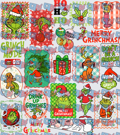 Grinch Christmas Bundle Holiday Designs Collection (DTF)