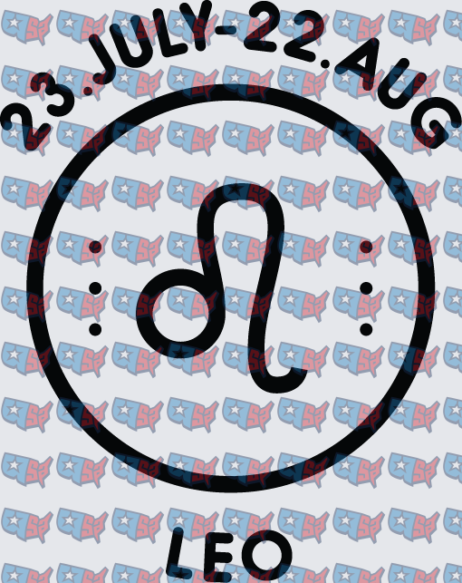Leo Zodiac Sign Circle Symbol July August Dates (DTF)