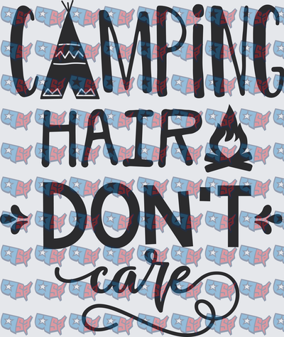Camping Hair Don't Care Teepee Campfire (DTF)