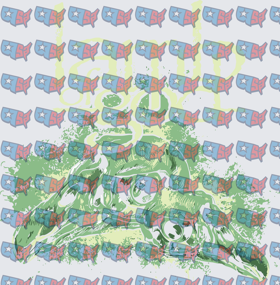 Lady Gaga Green Splash Pop Art Portrait (DTF)