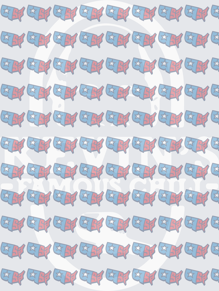 USA Map Star Pattern Red White Blue Repeat (DTF)
