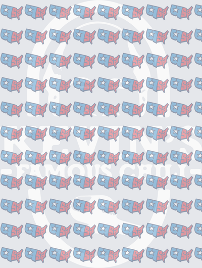 USA Map Star Pattern Red White Blue Repeat (DTF)