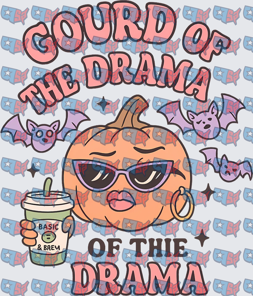 Gourd Of The Drama Sassy Pumpkin With Bats (DTF)