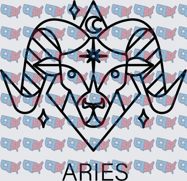 Geometric Aries Ram Zodiac Sign (DTF)