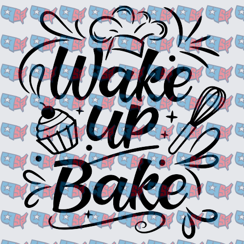 Wake Up Bake Cupcake Whisk Chef Hat (DTF)