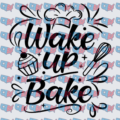 Wake Up Bake Cupcake Whisk Chef Hat (DTF)