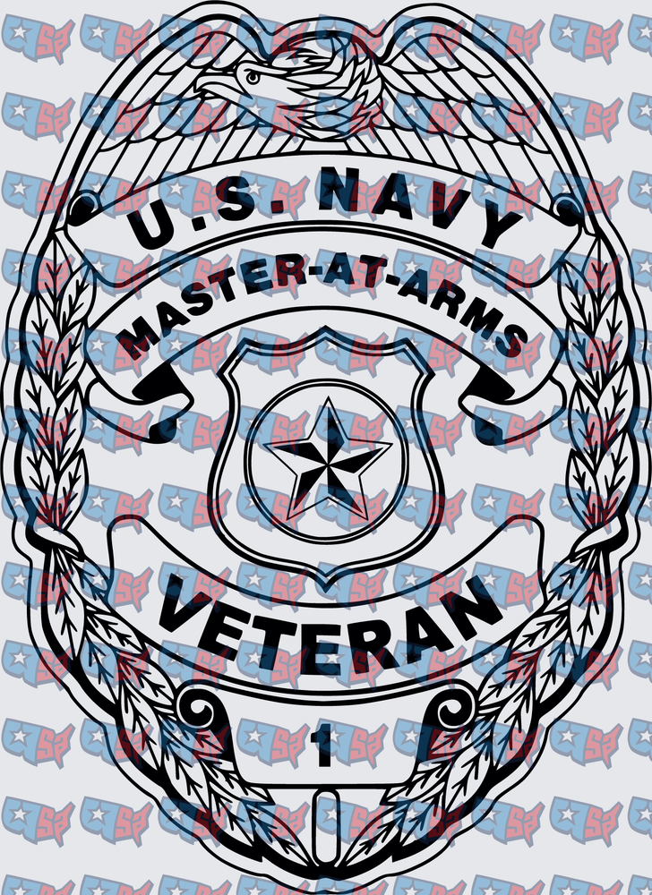 US Navy Master-At-Arms Veteran Badge (DTF)