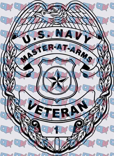 US Navy Master-At-Arms Veteran Badge (DTF)