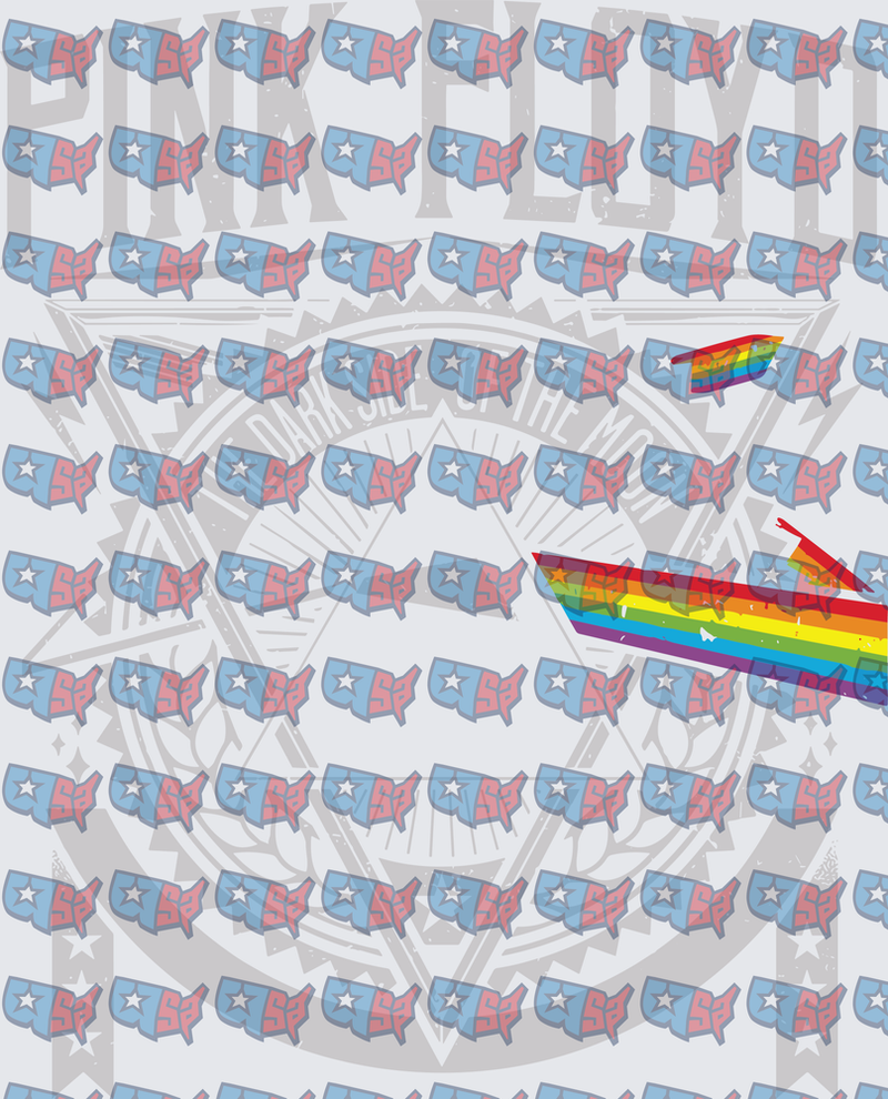 Rainbow Prism Light Beam USA Map Pattern (DTF)