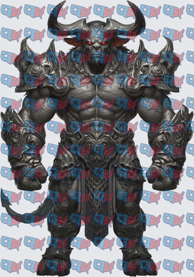 Horned Demon Warrior in Dark Plate Armor (DTF)