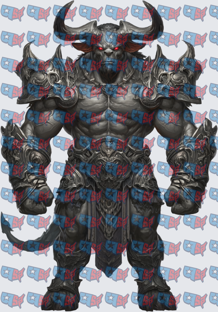 Horned Demon Warrior in Dark Plate Armor (DTF)
