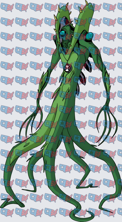 Green Alien Plant Creature with Tentacles (DTF)