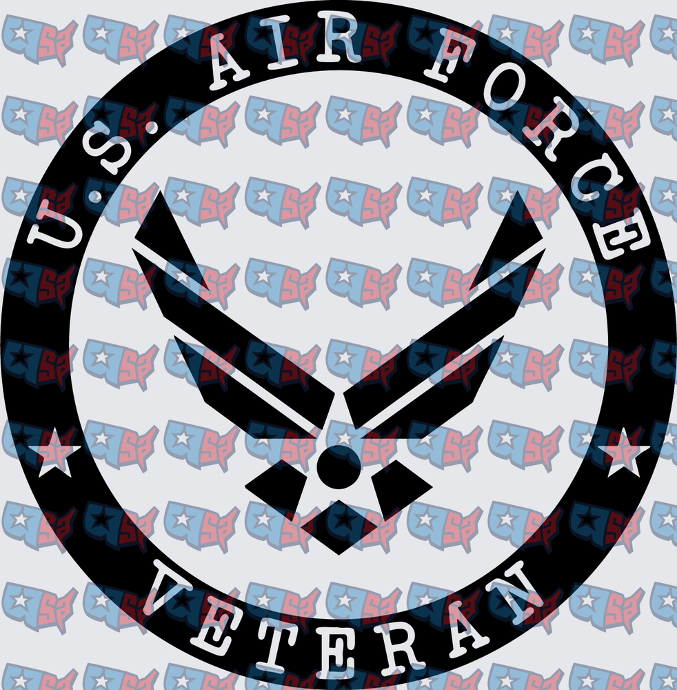 US Air Force Veteran Circle Emblem Badge (DTF)