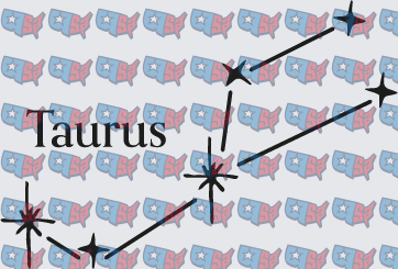 Taurus Constellation Patriotic USA Map Pattern (DTF)