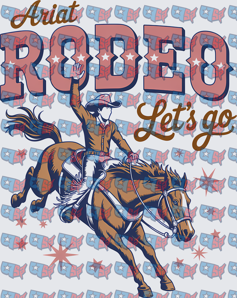 Rodeo Let's Go Cowboy Bronc Riding Western (DTF)