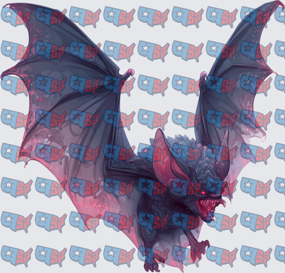 Glowing Red-Eyed Dark Fantasy Bat Creature (DTF)