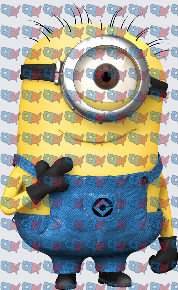 One-Eyed Yellow Minion In Denim Overalls (DTF)