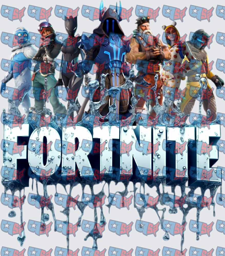 Fortnite Ice King Squad Skins Frozen Logo Group (DTF)