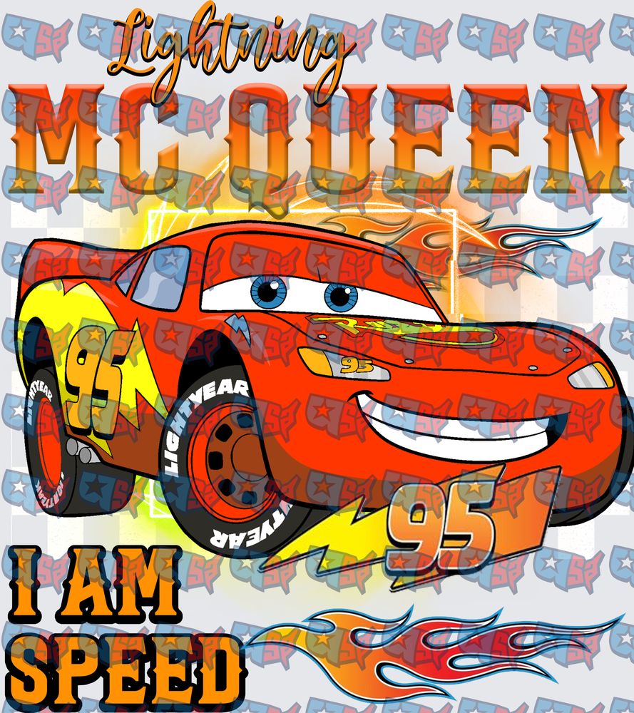 Lightning McQueen I Am Speed Racing Car 95 (DTF)
