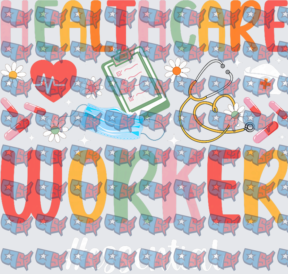 Healthcare Worker Colorful Medical Icons Design (DTF)