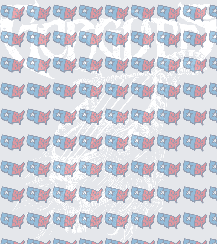 USA Map Pattern with Patriotic Motocross Rider (DTF)