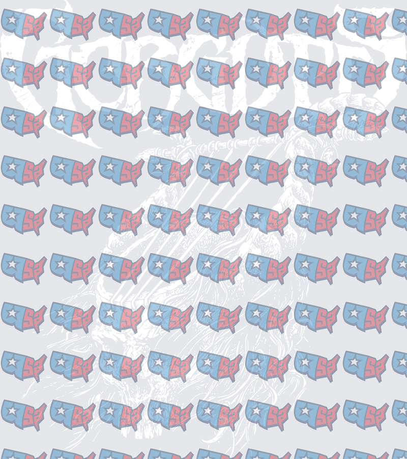 USA Map Pattern with Patriotic Motocross Rider (DTF)