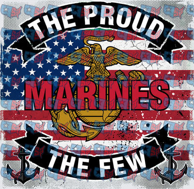 The Proud The Few Marines Eagle Globe Anchor Flag (DTF)
