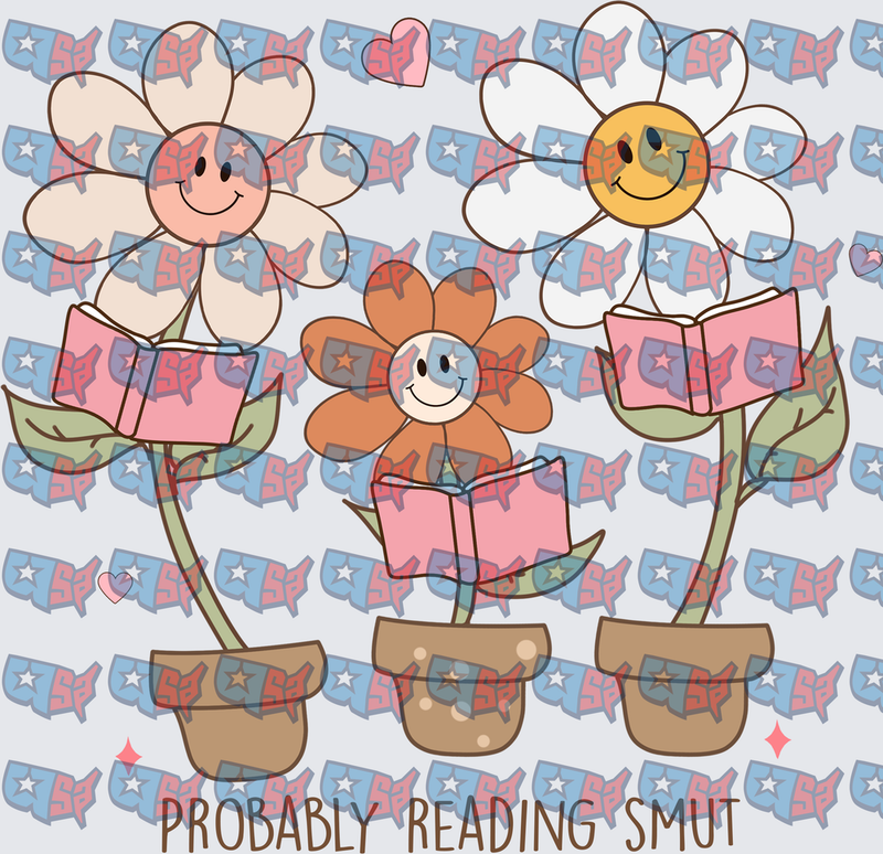 Probably Reading Smut Smiley Flower Trio (DTF)