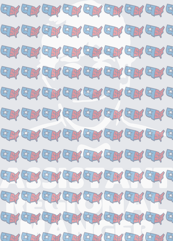 Assistant Regional Manager USA Pattern Portrait (DTF)
