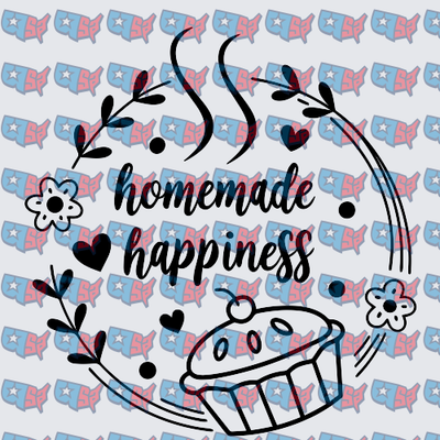 Homemade Happiness Pie Floral Wreath Design (DTF)