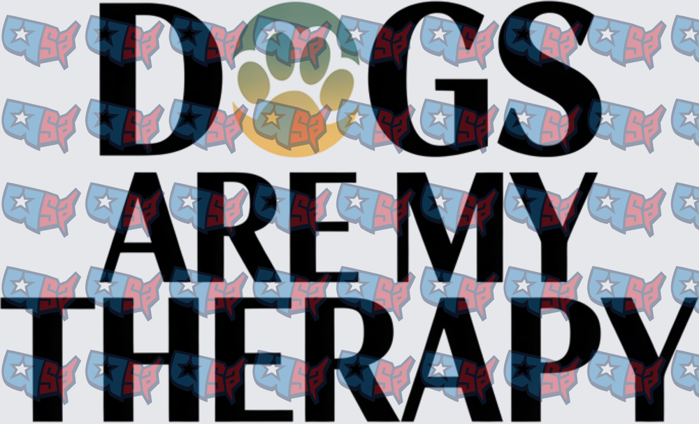 Dogs Are My Therapy Paw Print Design (DTF)