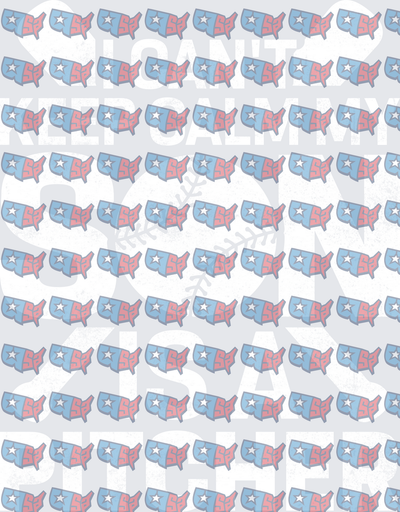 I Can't Keep Calm USA Map Star Pattern (DTF)