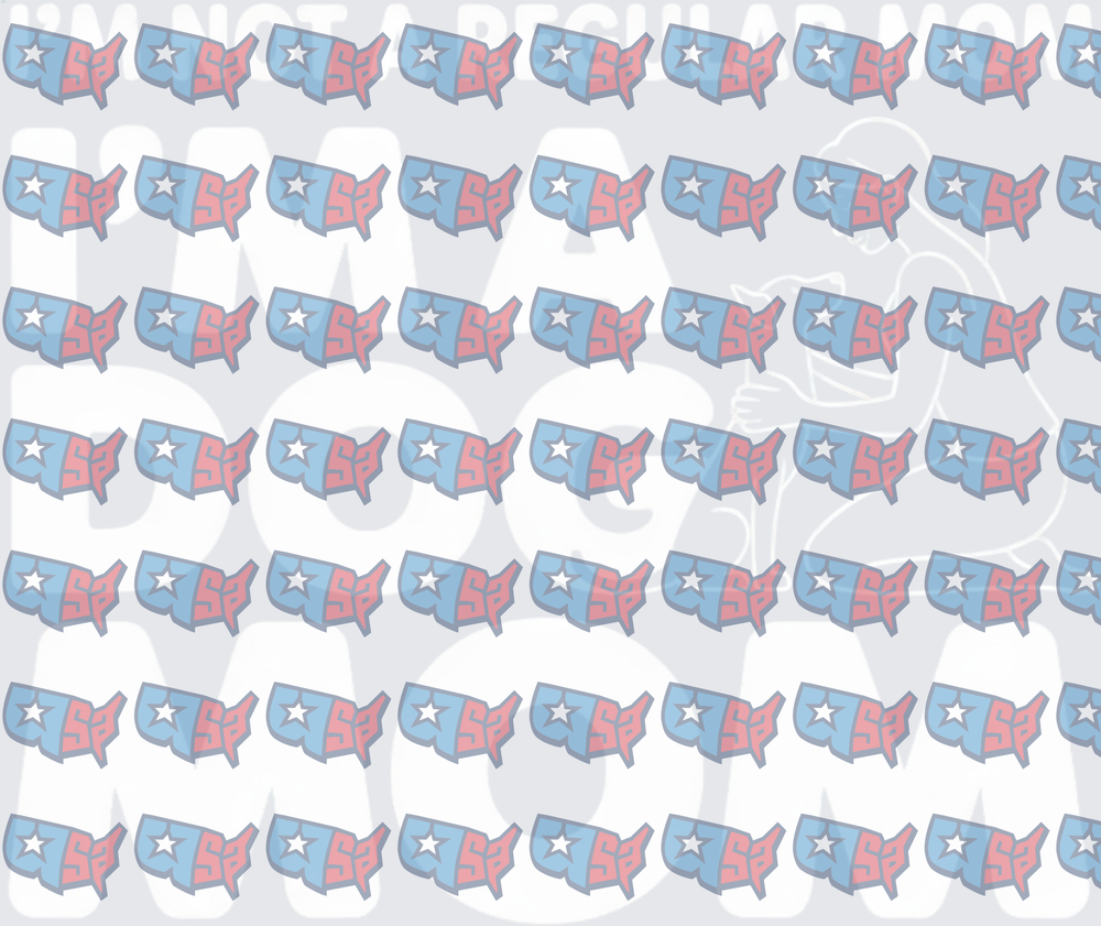 USA Map Star Pattern Red White Blue Repeat (DTF)