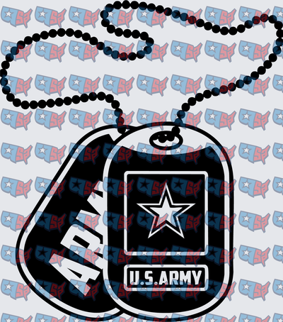 U.S. Army Star Logo Military Dog Tags Chain (DTF)