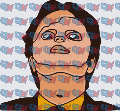 Chubby Man Yellow Bow Tie Pop Art Portrait (DTF)