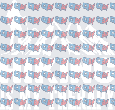 Patriotic USA Map Repeat Pattern with Stars (DTF)